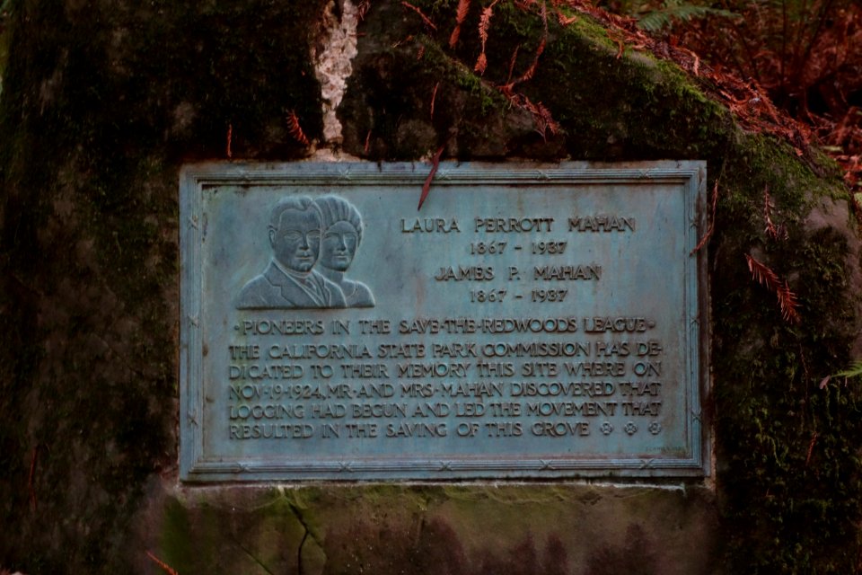 Mahan Plaque - Humboldt Redwoods State Park - DSC02465