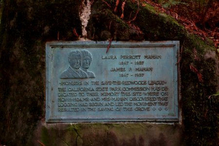 Mahan Plaque - Humboldt Redwoods State Park - DSC02465