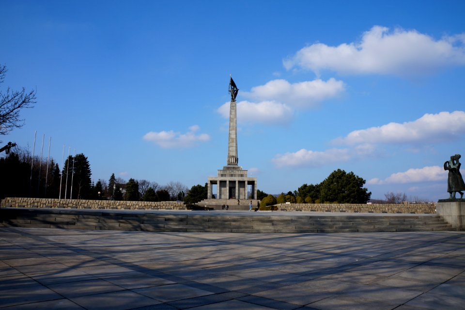 Main foreground of the Slavín Soviet war memorial in Bratislava, Slovakia