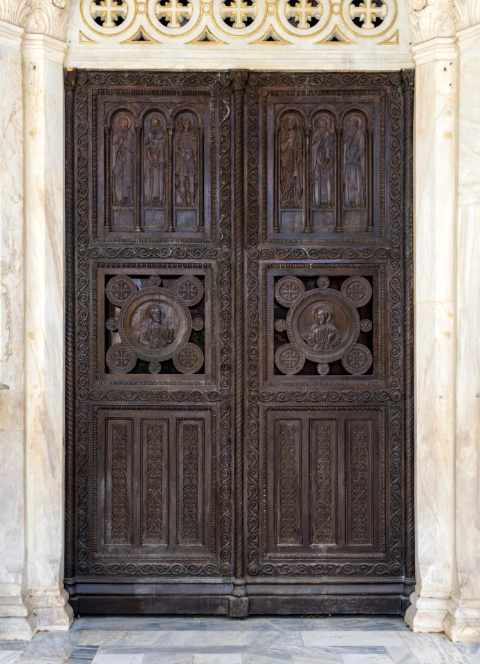 Main door Metropolis Athens Greece