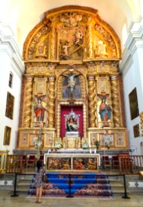 Main altarpiece in Iglesia de Santa María de la Alhambra - DSC07691