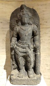 Mahakala (one of a pair of door guardians), Indonesia, Central Java, 700-900 AD, andesite - Asian Art Museum of San Francisco - DSC01344