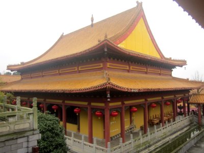 Mahavira Hall, Xixin Chan Temple, photographed from the side