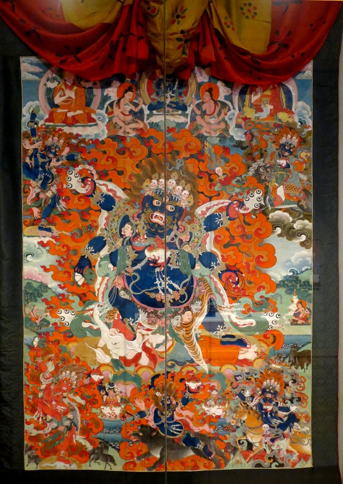 Mahakala, thangka from Tibet, Honolulu Museum of Art accession 10900.1