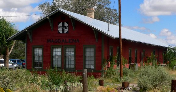 Magdalena, NM Santa Fe depot from SW 2