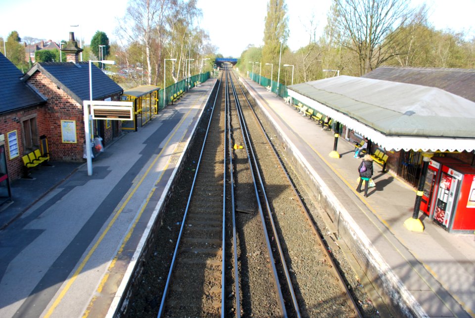 Maghull Station towards Ormskirk from Bridge