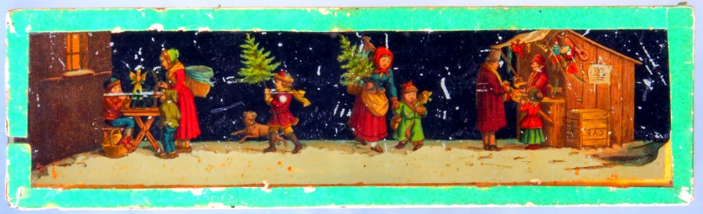 Magic lantern image of christmass time