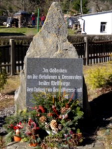 Mahnmal für die Opfer der Weltkriege in Gillersdorf