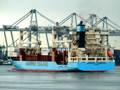 Maersk Flensburg stern Port of Rotterdam 19-Nov-2005