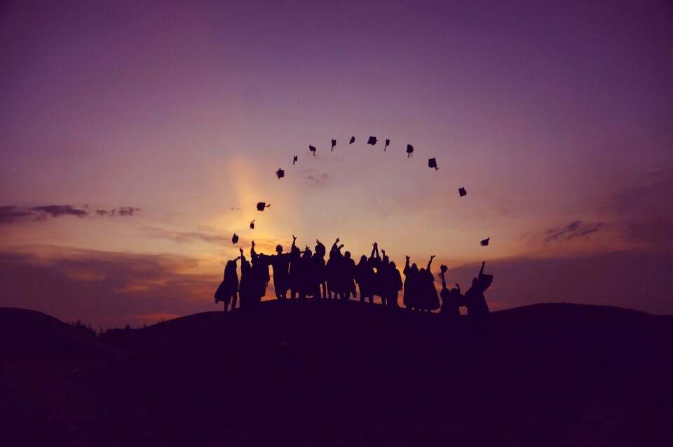 Dusk people silhouette