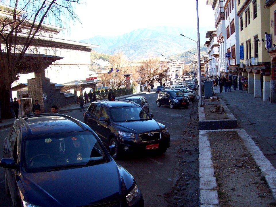 Main Road with Hill in the backdrop