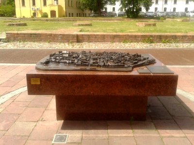 Makieta Dotykowa Toruńskiej Starówki od strony ogrodzenia
