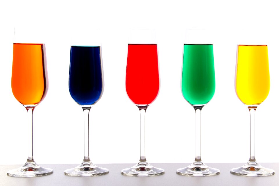 Colorful still life glass
