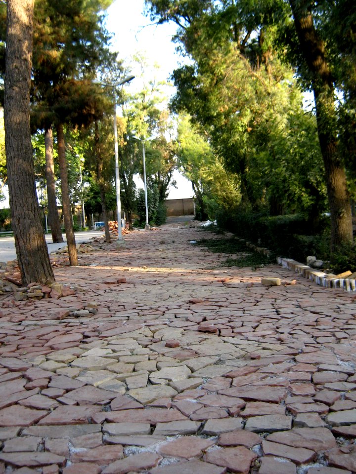 Making pavement - south of Mohammad Al Mahruq Mosque - Nishapur 1