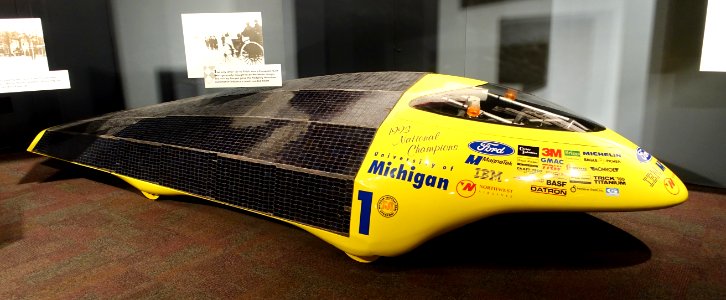 Maize and Blue solar car, University of Michigan, 1993 - Museum of Science and Industry (Chicago) - DSC06862