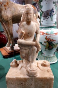 Maitreya, China, Northern Qi dynasty, 570 AD, white marble - Spurlock Museum, UIUC - DSC05910