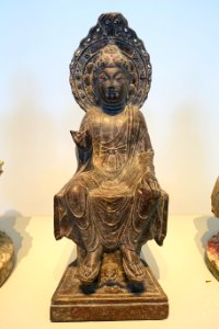 Maitreya Buddha, China, Tang dynasty, 618-907 AD, limestone - Östasiatiska museet, Stockholm - DSC09321