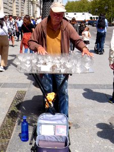 Madrid - Plaza de Oriente, artista callejero