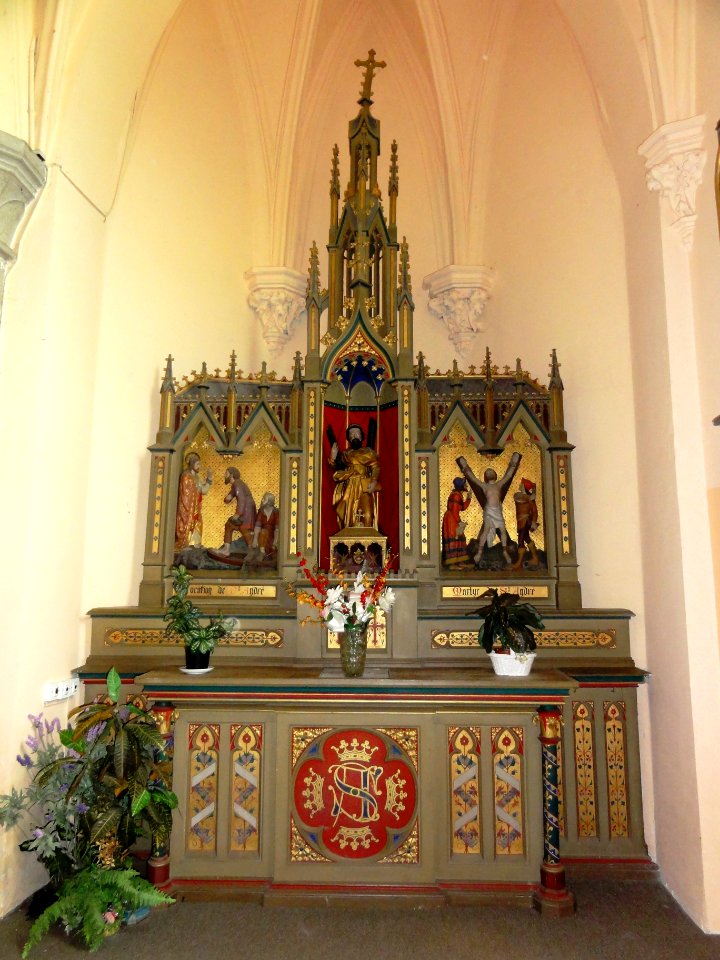 Mairieux (Nord, Fr) église, autel de St.André