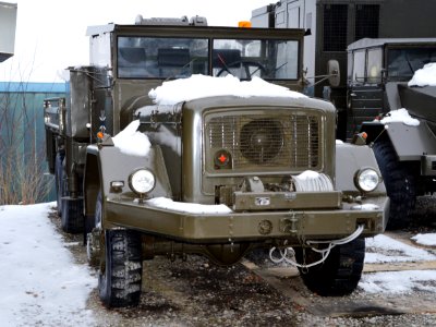 Magirus Deutz Jupiter 1963 6x6. Crane truck front view. Spielvogel