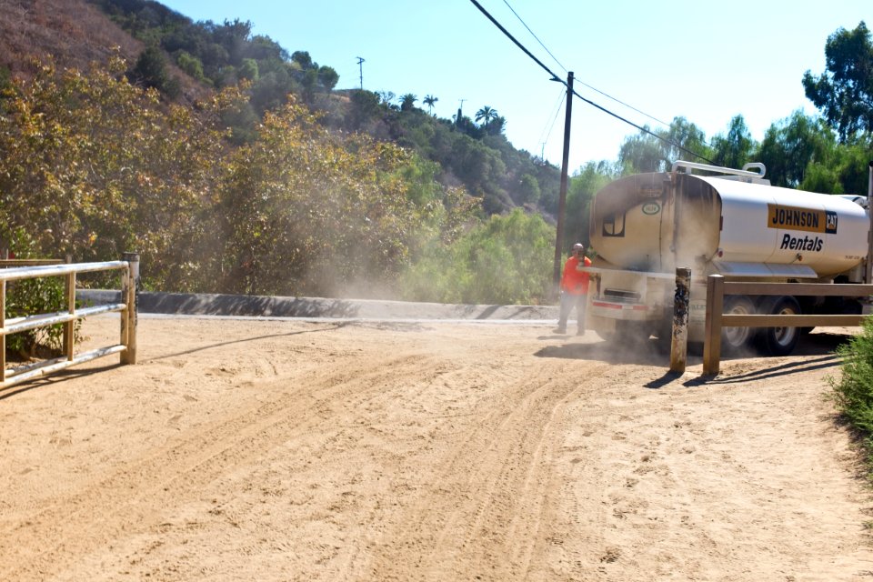 Maintenance vehicle at Hellman Wilderness Park, Whittier California