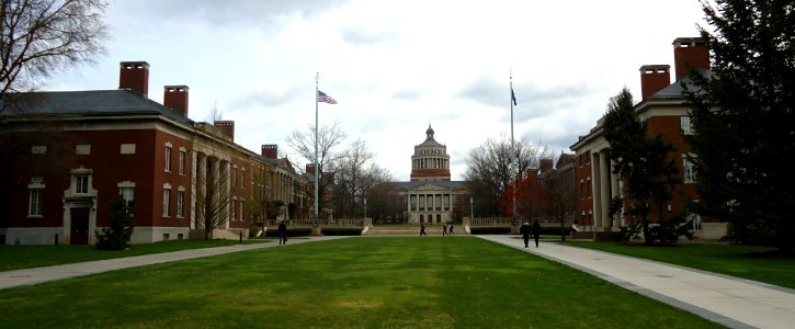 Main quad looking east at the University of Rochester photo
