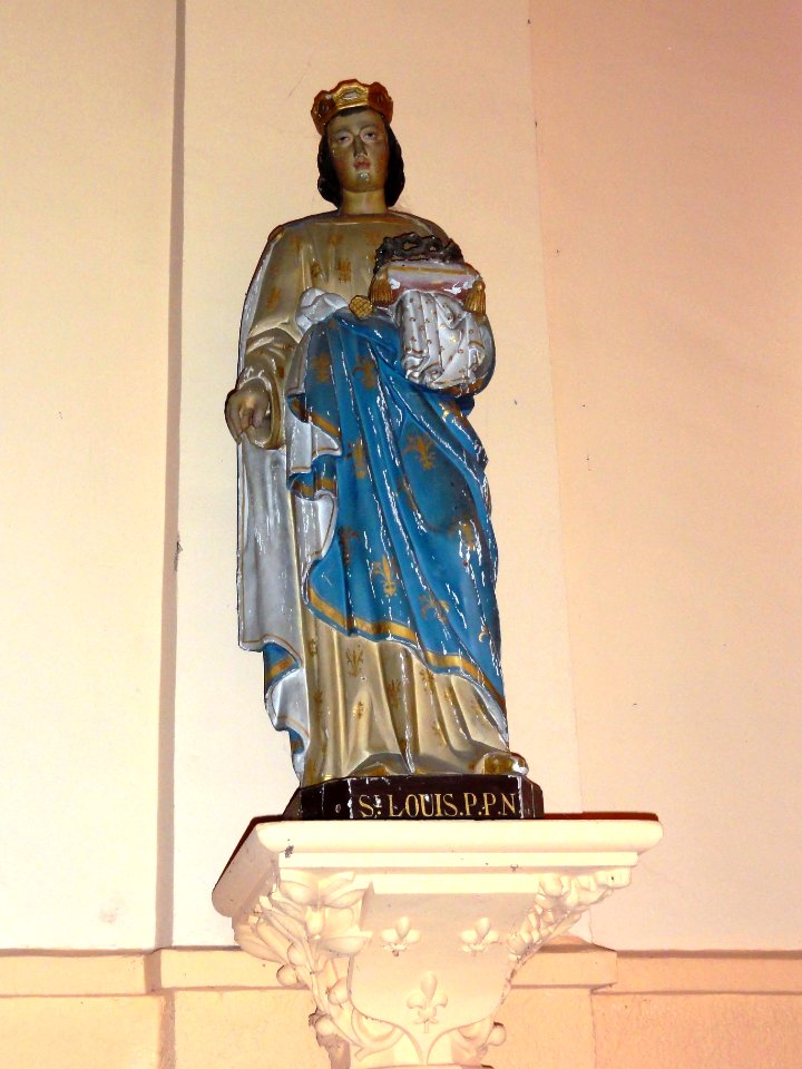 Mairieux (Nord, Fr) église, statue St.Louis