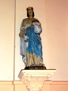 Mairieux (Nord, Fr) église, statue St.Louis
