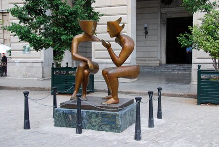 Old havana sculpture saint
