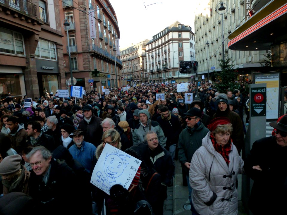 Marche suite aux attentats de janvier 2015 (Strasbourg) 03
