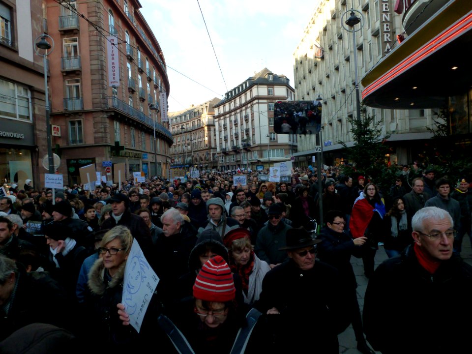 Marche suite aux attentats de janvier 2015 (Strasbourg) 02