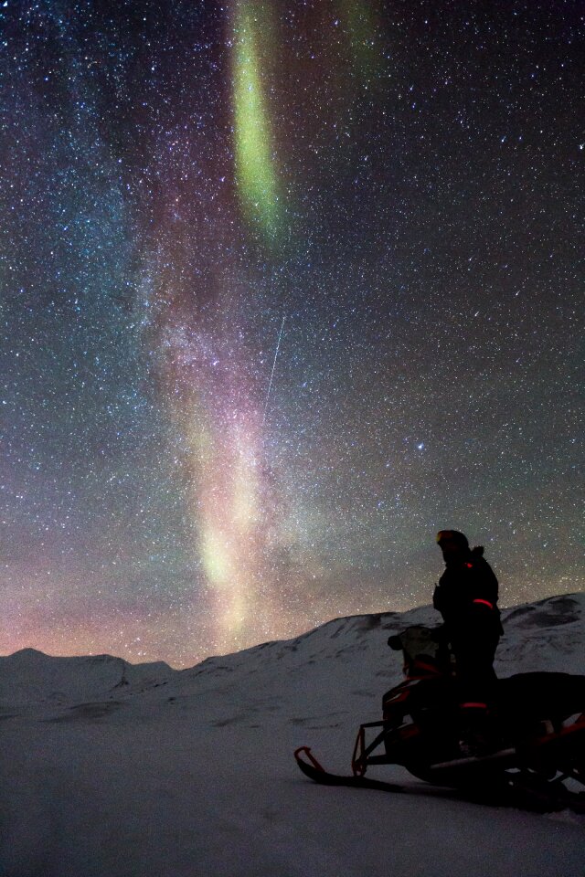 Northen light scooter snow