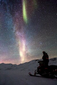 Northen light scooter snow