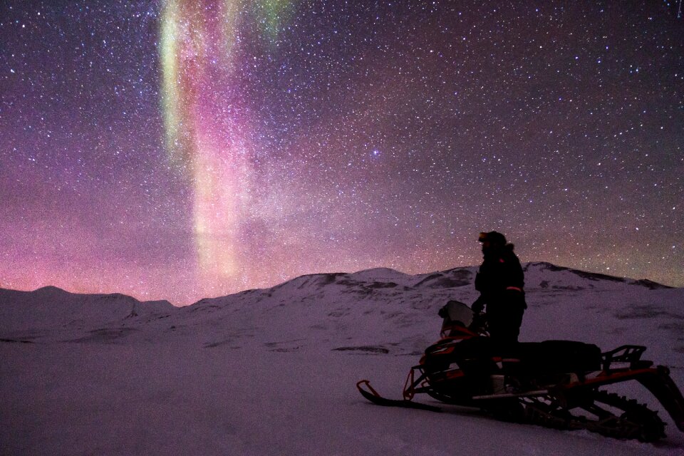 Northen light scooter snow