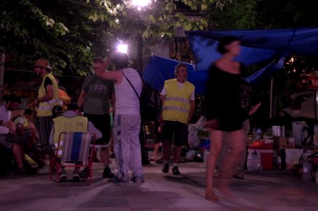 Marcha indignada - Noche en la plaza 027