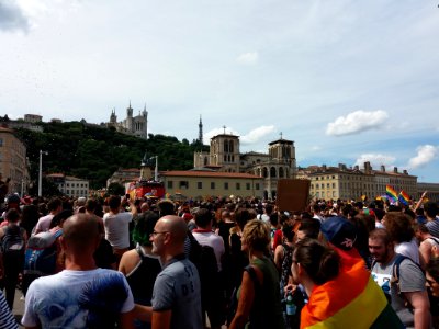 Marche des Fiertés 2018 à Lyon - Pont Bonaparte - Cortège 11