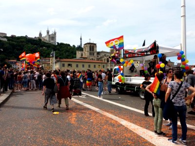 Marche des Fiertés 2018 à Lyon - Pont Bonaparte - Cortège 33