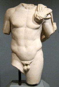 Marble male torso, Roman after Greek original, 2nd century CE, Honolulu Academy of Arts