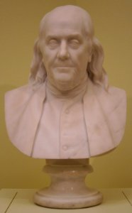 Marble bust of Benjamin Franklin by Hiram Powers, Cincinnati Art Museum