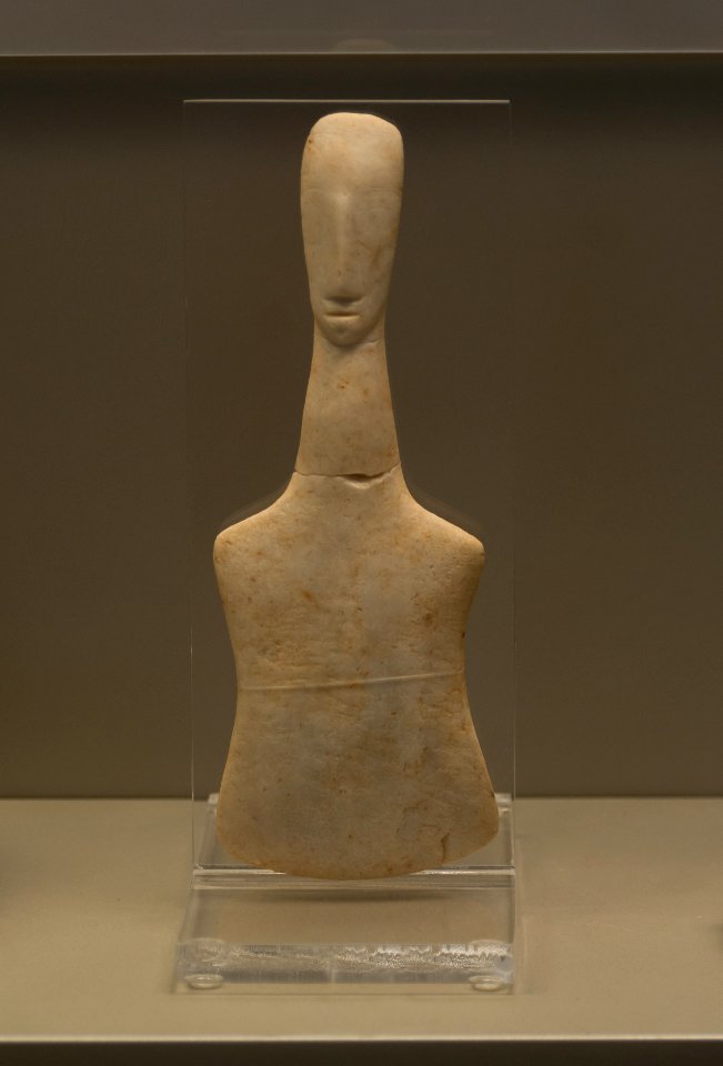 Marble cycladic figurine N°8970, NAMAthens, Greece