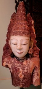 Marble crowned Buddha from Myanmar, 18th-19th century, Lowe Art Museum