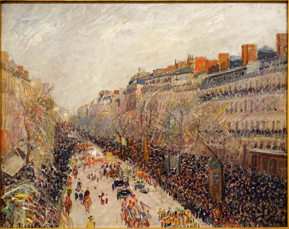 Mardi Gras on the Boulevards, by Camille Pissarro, 1897, oil on canvas - Fogg Art Museum, Harvard University - DSC00691