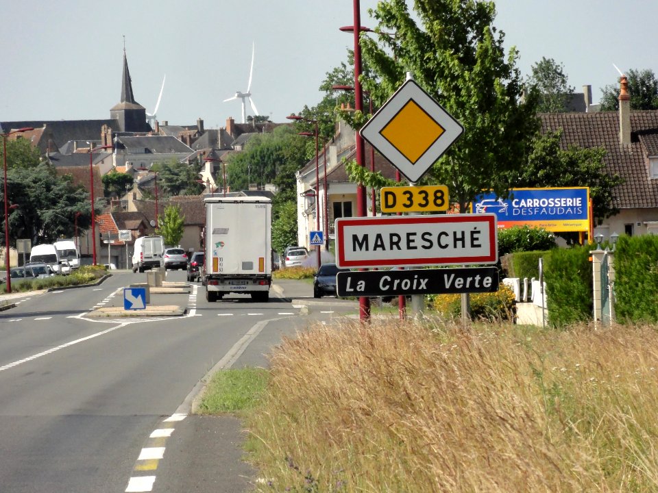 Maresché (Sarthe) entrée de La Croix verte