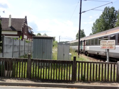 Marest-Dampcourt (Aisne) ancienne gare Marest Quierzy avec train