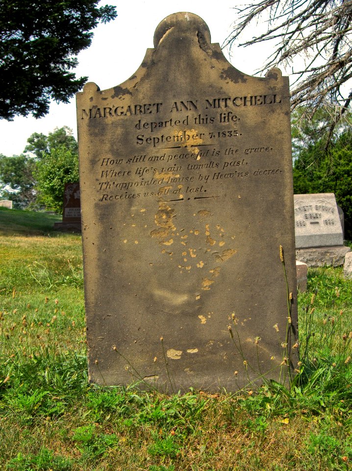 Margaret Ann Mitchell Tombstone, Hiland Cemetery, 2015-08-17, 01