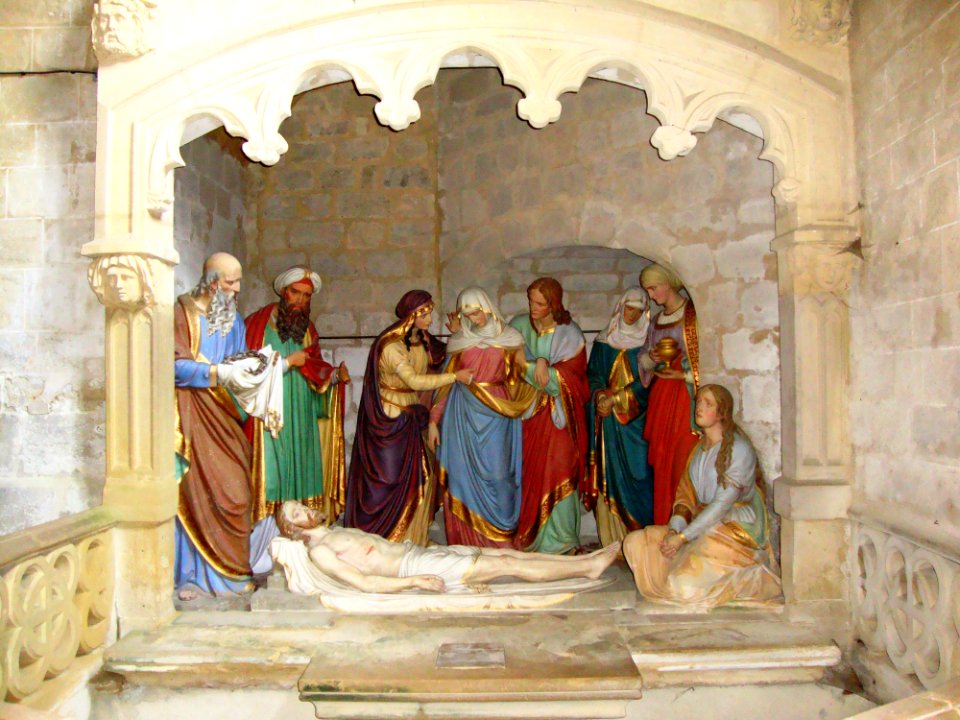Marciac (Gers, Fr) église, la mise au tombeau