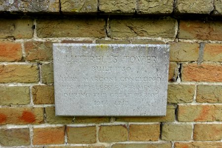 Marconi plaque - Luttrell's Tower - Calshot, England - DSC04122