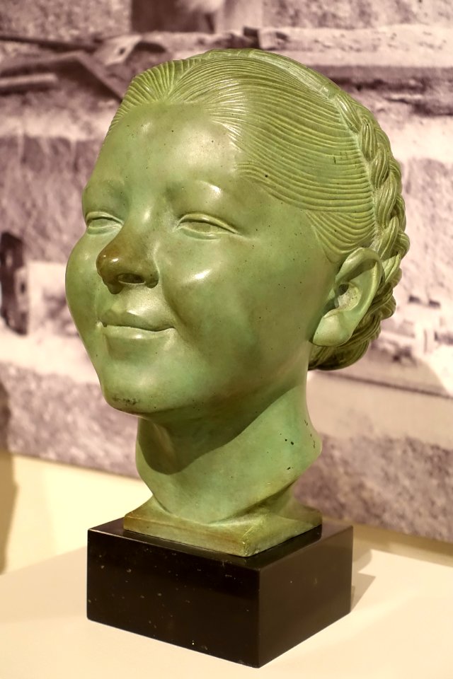 Marcia Gronblad, Finnish Girl, by George Demetrios, c. 1949, bronze - Cape Ann Museum - Gloucester, MA - DSC01315