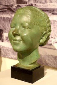Marcia Gronblad, Finnish Girl, by George Demetrios, c. 1949, bronze - Cape Ann Museum - Gloucester, MA - DSC01315