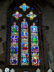 Marciac (Gers, Fr) église, un des vitraux